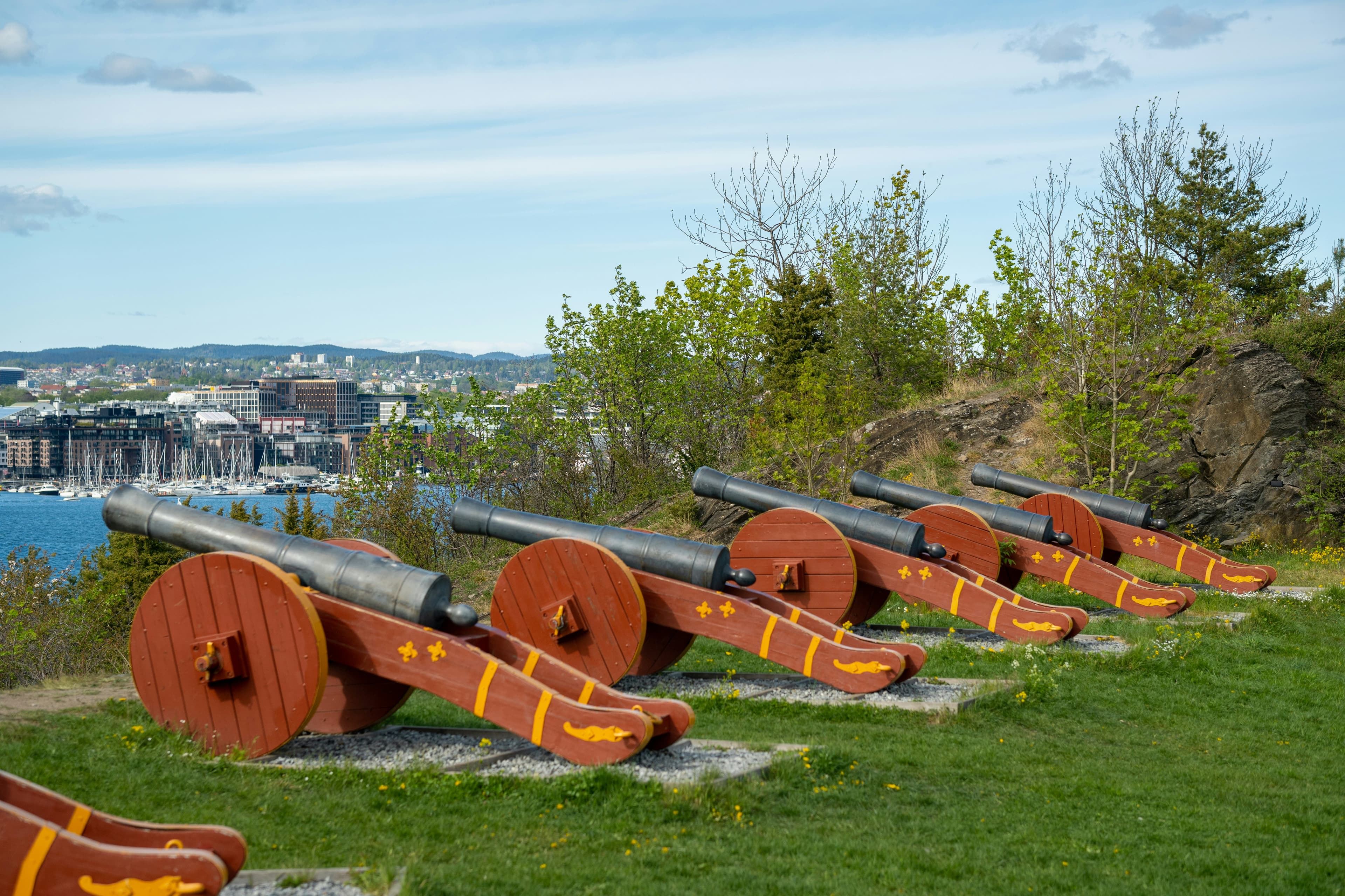 Vista de las islas del fiordo en Oslo